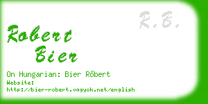 robert bier business card